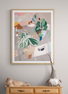 Cat Nap (Framed Art Print)
